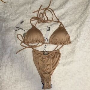 Monica Hansen Beachwear tan string bikini